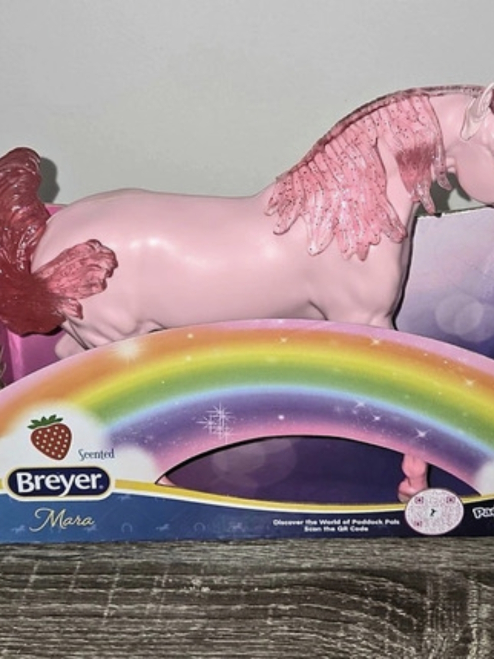Breyer Paddock Pals Scented Unicorn Pink Horse Sugar Sparkle Mara New